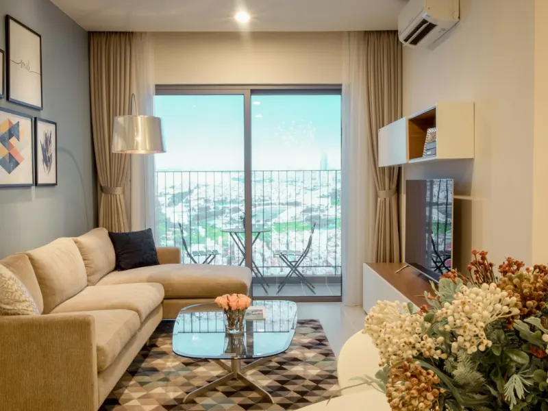 Furnished apartment living room — NRI property management in Gurgaon and Delhi NCR